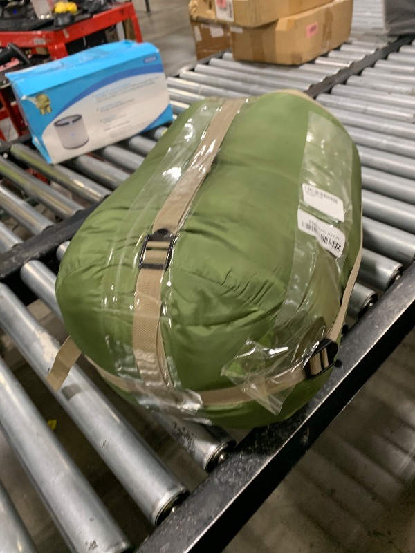 Photo 1 of Atarashi Wide Sleeping Bags for Adults, Mens Sleeping Bags for Camping, Hiking and Outdoors, 3-4 Seasons Warm Cold Weather, Lightweight, Portable, Green Large Size with Compression Sack, 40''X87''
