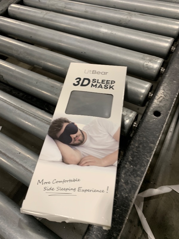 Photo 1 of LitBear Sleep Mask for Side Sleeper Women Men, Eye Mask for Sleeping Light Blocking, 3D Contoured Cup Sleeping Mask, Soft Breathable Sleep Eye Mask with Adjustable Elastic Strap for Flight Nap