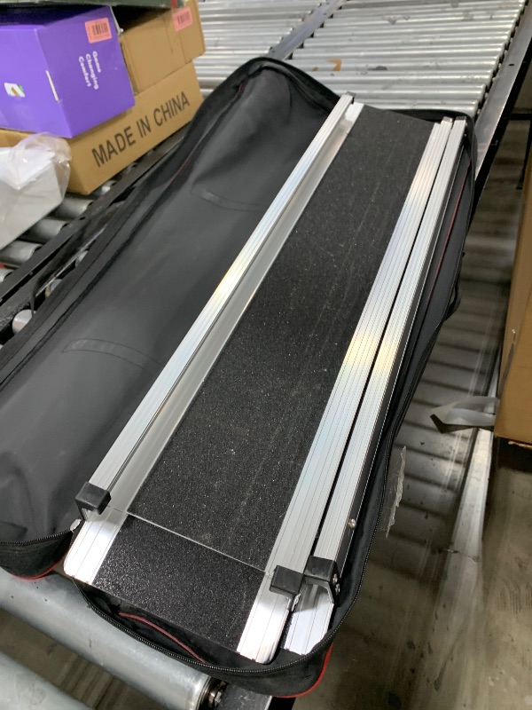 Photo 1 of KOLOTOOL Adjustable Wheelchair Ramp 5FT Telescoping Portable Ramps for Steps Aluminum Lightweight Ramp with Storage Bag Non-Skid Ramps for Wheelchair for Home 60" L x 7.4" W 600lbs Capacity (2 Pack)
