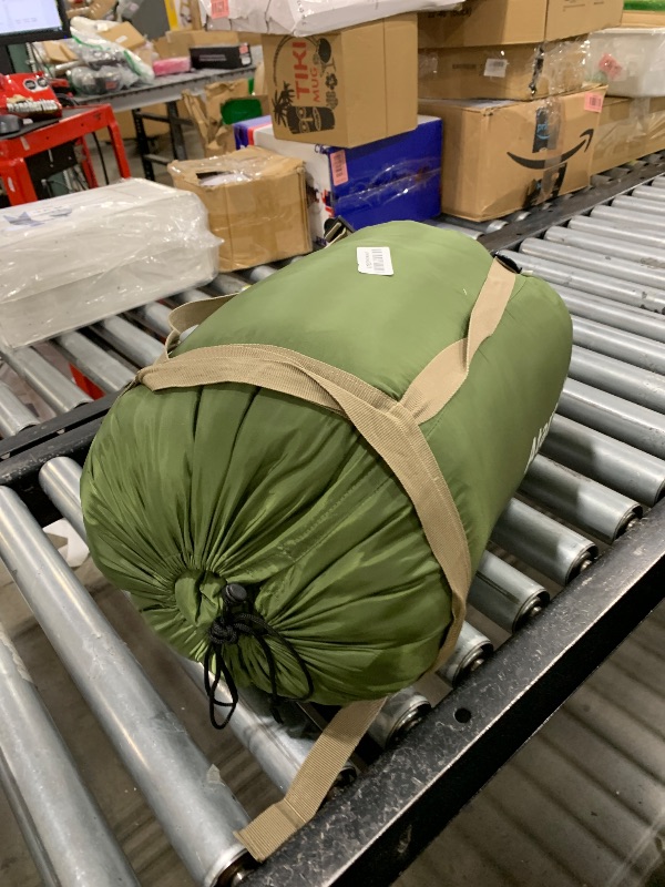 Photo 1 of Atarashi Wide Sleeping Bags for Adults, Mens Sleeping Bags for Camping, Hiking and Outdoors, 3-4 Seasons Warm Cold Weather, Lightweight, Portable, Green Large Size with Compression Sack, 40''X87''
