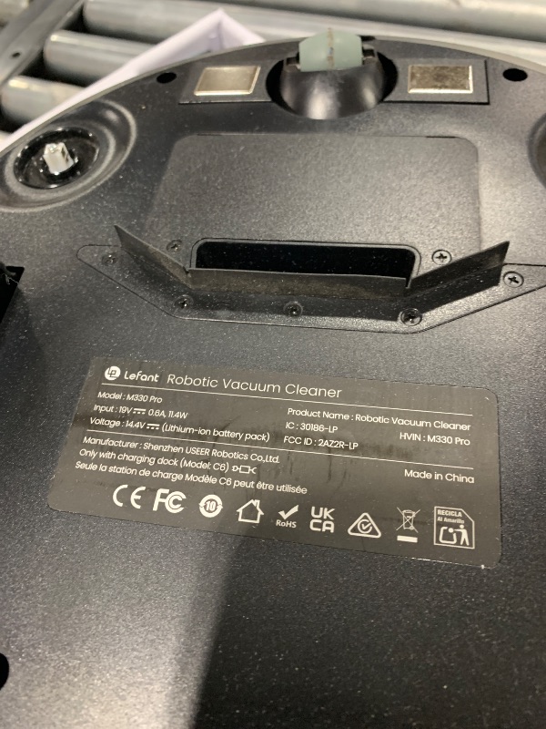 Photo 1 of Lefant LiDAR Robot Vacuum and Mop, 450ml Visible Dustbin, Upgraded 190° PSD Obstacle Avoidance, Customized Cleaning, Multi-Floor Mapping, 150 Mins Runtime, WiFi/Alexa/APP, Pet Hair & Carpets, M330 Pro