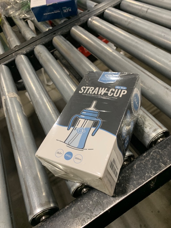 Photo 1 of GROSMIMI Spill Proof no Spill Magic Sippy Cup with Straw with Handle for Baby and Toddlers, Customizable, PPSU, BPA Free 10 oz (Sky blue)