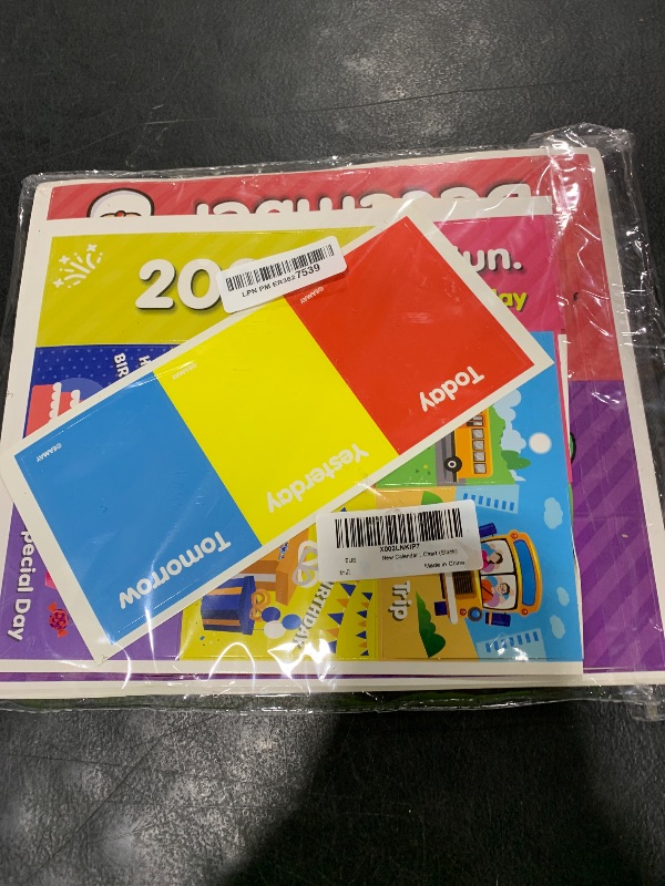 Photo 1 of EAMAY Classroom Monthly Calendar Pocket Chart with 71 Cards for Kids Learning for Home,Homeschool Supplies and Classroom Must Haves!(Black)