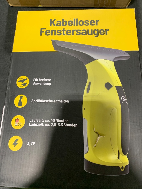 Photo 1 of Rechargeable Window Vac, Electric Window Vacuum Squeegee, with 11 in. and 6.7 in. Squeegee Blades, Cordless Window Vacuum Cleaner Set for Cleaning Windows, Shower Doors, Mirrors, Tiles
