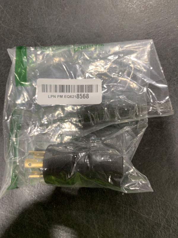 Photo 1 of Conntek 30125 L6-20P to 6-15/20R Plug Adapter, 20 Amps 250 Volt , Black