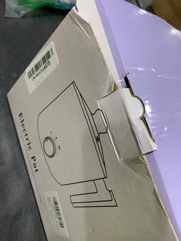 Photo 1 of YOOLYQI Electric Hot Pot:1.5 L Ramen Cooker, Dual Power Mini Portable Multi-Functional Lazy Pot for Pasta, Noodles, Egg, Soup, Non-Stick Noodle Cooker with Boil Dry Protection for Dorm, Office (Grey)