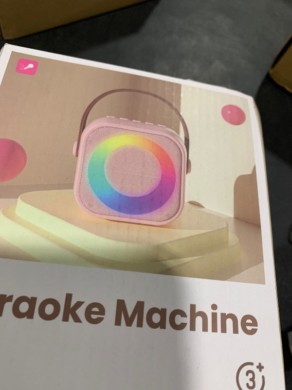 Photo 1 of Mini Karaoke Machine, Portable Bluetooth Karaoke Speaker with 2 Wireless Microphones and Party Lights for Kids and Adults, Birthday Gifts for Girls Boys Family Home Party