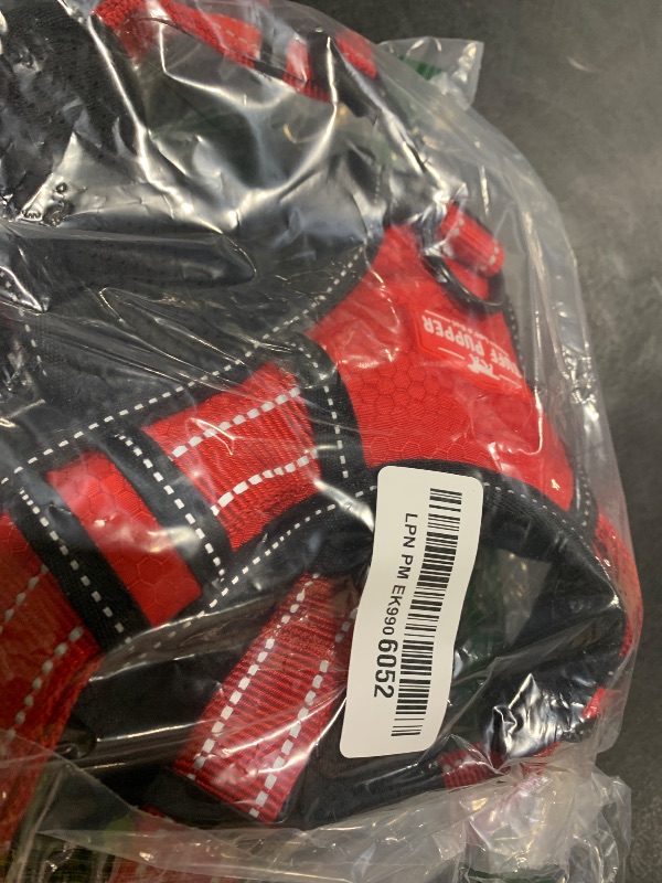 Photo 1 of Tuff Pupper No Pull Easy Walk Dog Harness | Heavy Duty Pet Vest | Front & Back Leash Clips | Strong Safety Handle | Reflective Anti Pull Vest | Comfortable Padded Escape Proof Harness (Large, Red)