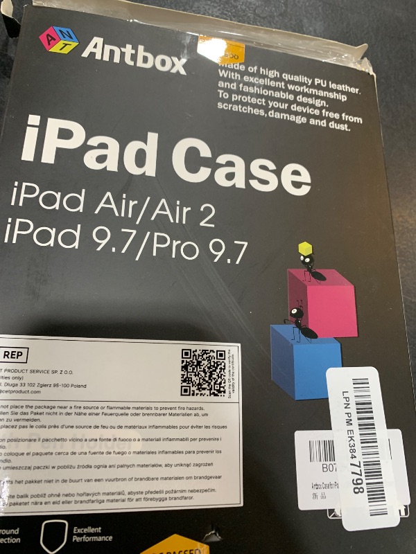 Photo 1 of Antbox Case for iPad Air 2/iPad 6th/5th Generation(9.7'')/Pro 9.7''/Air 1 Vegan Leather Case with Pencil Holder Auto Sleep/Wake Function Smart Cover for iPad 9.7'' (Brown)