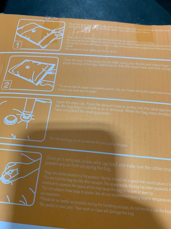 Photo 1 of 12 Pack Vacuum Storage Bags (3 Jumbo, 3 Large, 3 Medium, 3 Small),Plastic Packaging Bags,Space Saver Sealer Compression Bags with Travel Hand Pump for Blankets, Comforters, Pillows, Clothes Storage