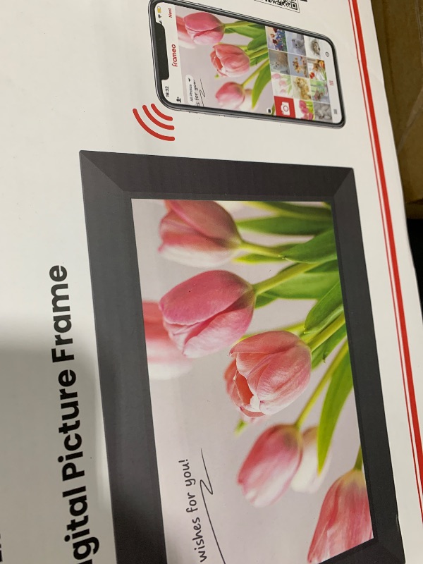 Photo 1 of Frameo 10.1 Inch WiFi Digital Picture Frame, 1280x800 HD IPS Touch Screen Photo Frame Electronic, 32GB Memory, Auto-Rotate, Wall Mountable, Share Photos/Videos Instantly via Frameo App from Anywhere