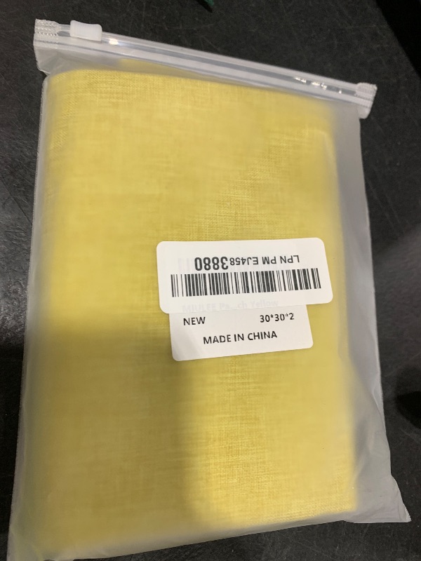 Photo 1 of MIULEE Pack of 2 Decorative Outdoor Solid Waterproof Throw Pillow Covers Faux Linen Garden Farmhouse Cushion Cases for Summer Patio Tent Balcony Couch Sofa 12x12 Inch Yellow