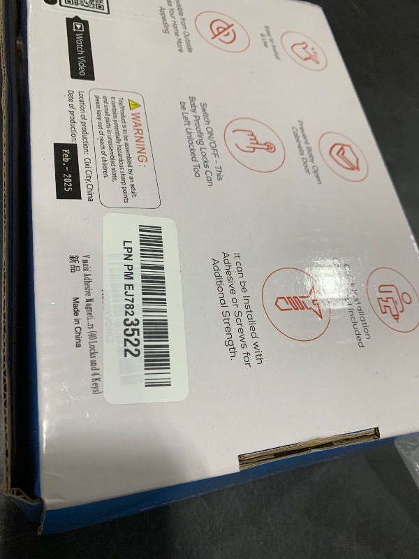 Photo 1 of Vmaisi Adhesive Magnetic Locks for Cabinets & Drawers (40 Locks and 4 Keys)