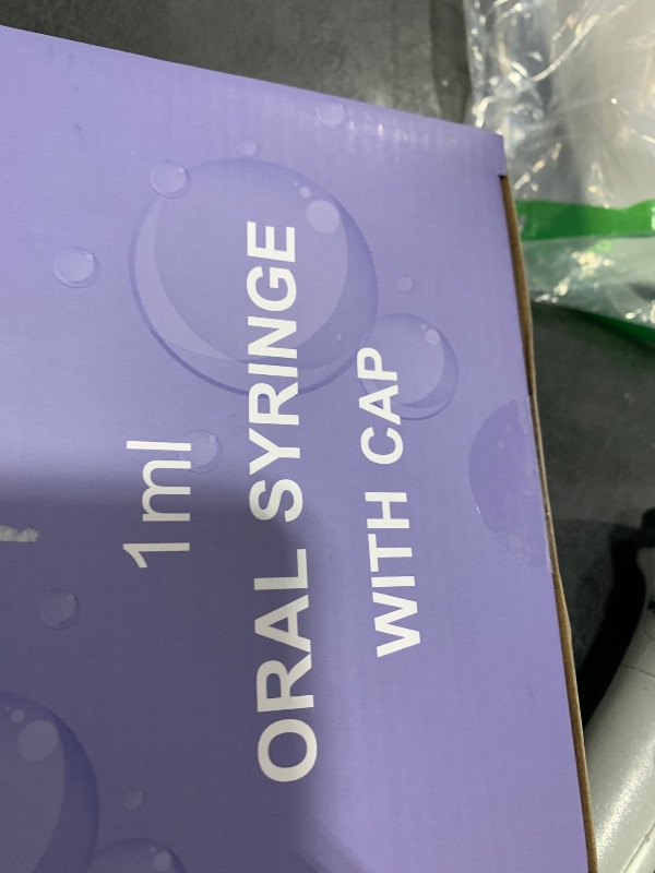 Photo 1 of 50 Pcs 1ml Syringes with Caps Oral Dispenser Individually Sterile Warpped for Medicine Dropper, Colostrum Collect Feeding Pets, Liquid