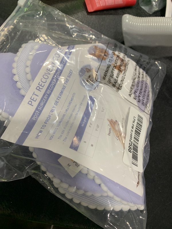 Photo 1 of WZ PET Soft Cat Recovery Collar,Adjustable Dog Cat Cone,Dog Protective Cone Collar After Surgery,for Cats and Small Dogs,Medium,Blue