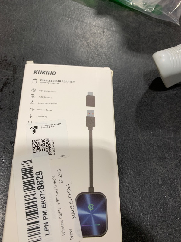 Photo 1 of Wireless CarPlay Adapter for iPhone, 2 in 1 Wireless CarPlay and Android Auto Adapter Converts Factory Wired to Wireless, Plug and Play Car Play Adapter with Stable Control and No Delay