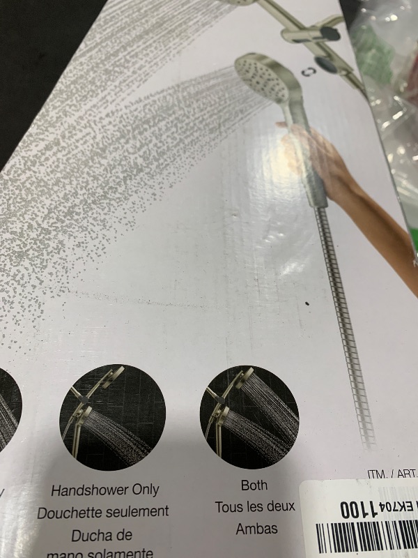 Photo 1 of Kohler Prone 3-in-1 Multifunction Shower Head with PowerSweep Combo Shower Kit, PowerSweep Spray, Magnetic Handshower Dock (Brushed Nickel)