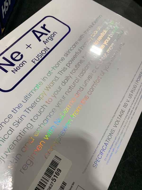 Photo 1 of NuDerma Clinical Skin Therapy Wand - Portable Skin Therapy Machine w 6 Fusion Neon + Argon Wands – Anti Aging - Clarifying - Skin Tightening & Radiance - Wrinkle Reducing
