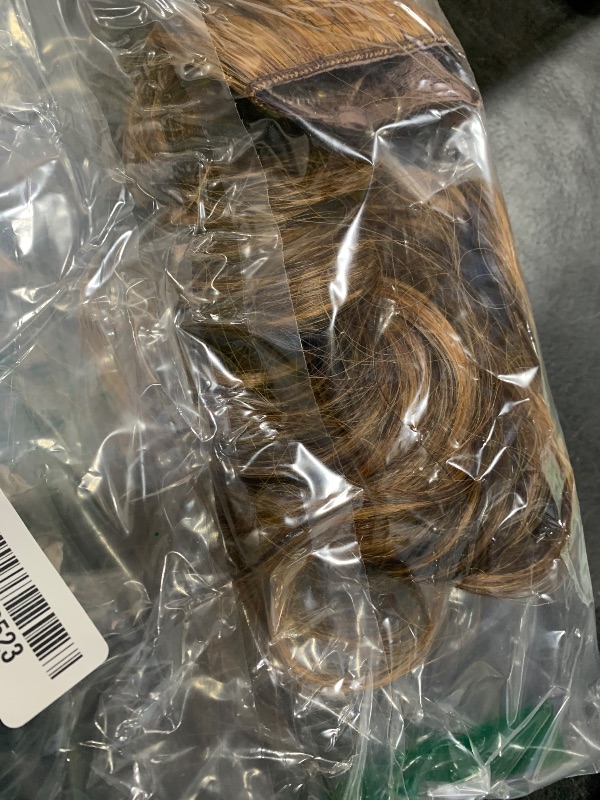 Photo 1 of REECHO 20" 1-Pack 3/4 Full Head Curly Wave Clips in on Synthetic Hair Extensions HE008 Hairpieces for Women 5 Clips 4.5 Oz per Piece - Linen