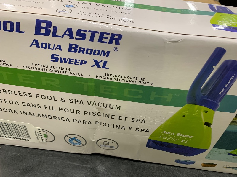 Photo 1 of LPNPMEZ8922393POOL BLASTER
Aqua Broom Sweep XL Cordless Rechargeable Pool Vacuum for Hot Tub, Spa & Spot Cleaning in Above Ground & Inground Pools, 40 Min Run Time, Pole Set, Battery-Powered Hot Tub Vacuum Spa Vac
4.04.0 out of 5 stars (14.6K)
500+ bought