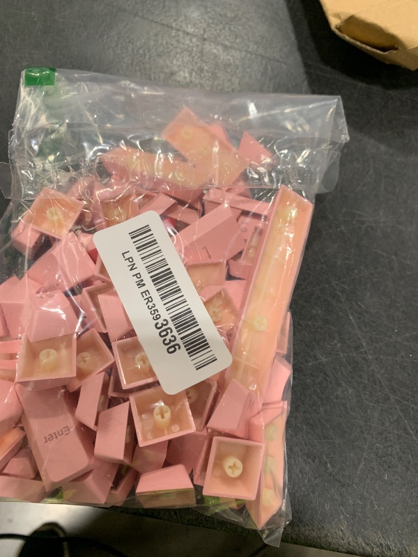 Photo 1 of 117 Key Custom PBT Keycap Set Double Shot OEM Profile for 61/68/87/98/100/104Key TKL 60% and Full Size Cherry MX Gateron Kailh Outemu Cross Type Switch US Layout Mechanical Keyboard DIY(Pink Square)