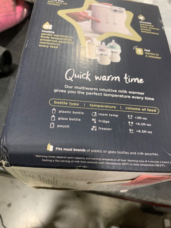 Photo 1 of Tommee Tippee Baby Bottle and Food Warmer, Warms Breast Milk, Formula, Jars and Pouches to Body Temperature in Minutes, Automatic Timer, Touch Settings, White