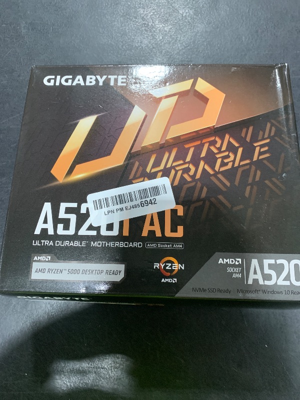 Photo 1 of Gigabyte A520I AC (AMD Ryzen AM4/Mini-ITX/Direct 6 Phases Digital PWM with 55A DrMOS/Gaming GbE LAN/Intel WiFi+Bluetooth/NVMe PCIe 3.0 x4 M.2/3 Display Interfaces/Q-Flash Plus/Motherboard)