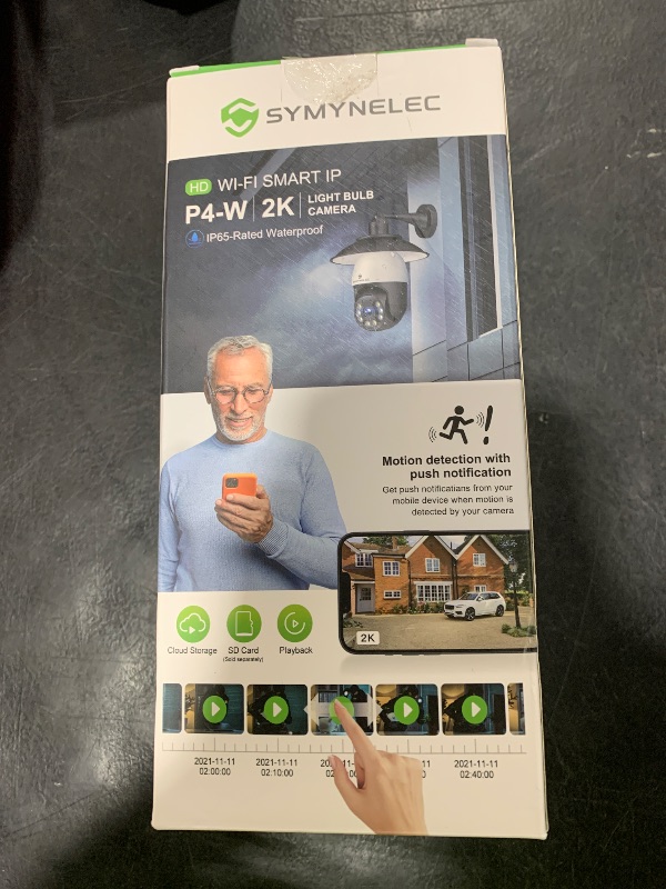 Photo 1 of SYMYNELEC 5GHz/2.4GHz Light Bulb Security Camera Outdoor Waterproof 2.5K, Dual-Band WiFi Light Socket Security Camera with AI Human Motion Detection Tracking 4MP Color Night Vision Siren Alarm Alexa