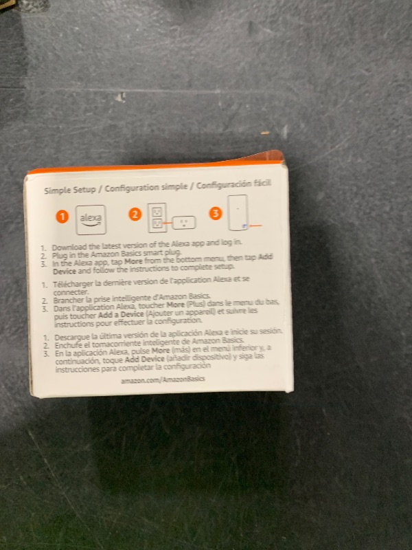 Photo 1 of Amazon Basics Smart Plug, Works with Alexa Only, 2.4 GHz Wi-Fi, No Hub Required, 1 Pack, White