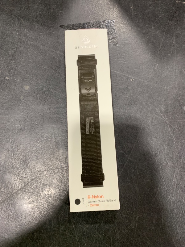 Photo 1 of Bandletic Compatible with Garmin Fenix 5 6 7 Watch Band - 22mm Easy-Fit Rugged Nylon Strap with Magnetic Fidlock V-Buckle for Fenix 8 47mm/7 6 Pro/5 Plus/Forerunner 965/945/Approach S62/Instinct 3 2
