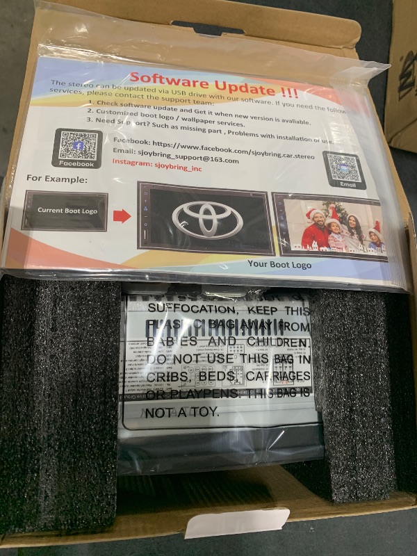 Photo 1 of Upgrade Wireless Double Din Car Stereo with Carplay, Android Auto, Bluetooth, 4-Channel RCA, High Power, 2 Subwoofer Ports, 7" HD Capacitive Touchscreen Car Radio, Backup Camera, Audio Receiver