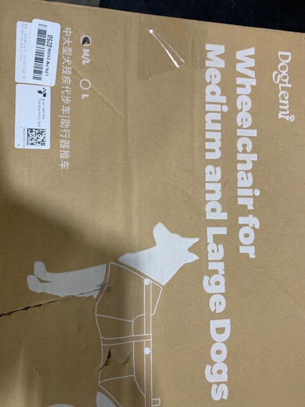 Photo 1 of BECROWM Dog Wheelchair for Back Legs, Dog&Pet Corgi Wheelchair Cart with Disabled Hind Legs Walking, Medium Sized and Large Dogs, Adjustable Dog Wheelchair Cart with Wheels for Back Legs (M/L)