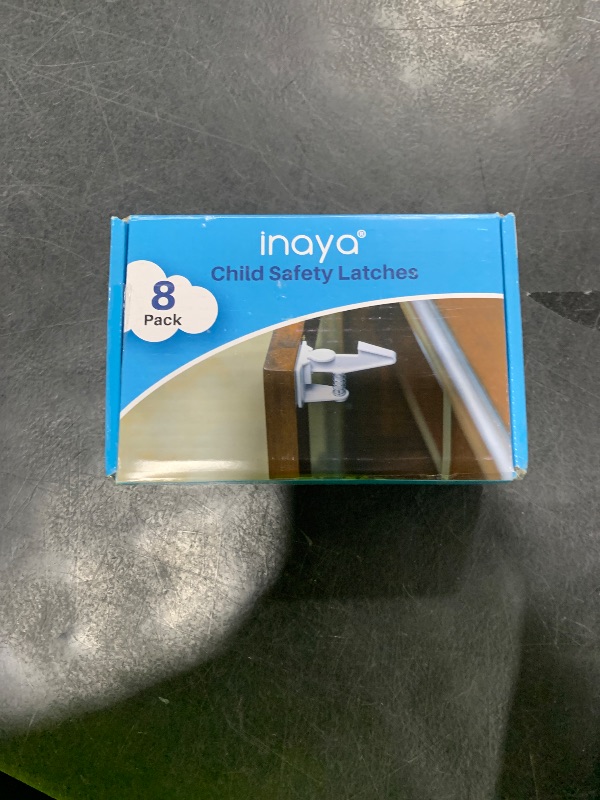 Photo 1 of Inaya Cabinet Locks Baby Proofing - Child Proof Drawer Locks - Child Safety Cabinet Latches with 3M Adhesive Easy Installation - No Drilling or Extra Screws (8 Pack)