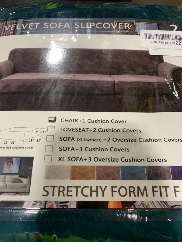 Photo 1 of ZNSAYOTX Luxury Velvet Chair Slipcovers with Arms 2 Piece Stretch Chair Covers for Living Room Soft Armchair Slipcover Anti Slip Dog Pet Friendly Furniture Protector (Deep Teal),30"-47"(1 Cushion)