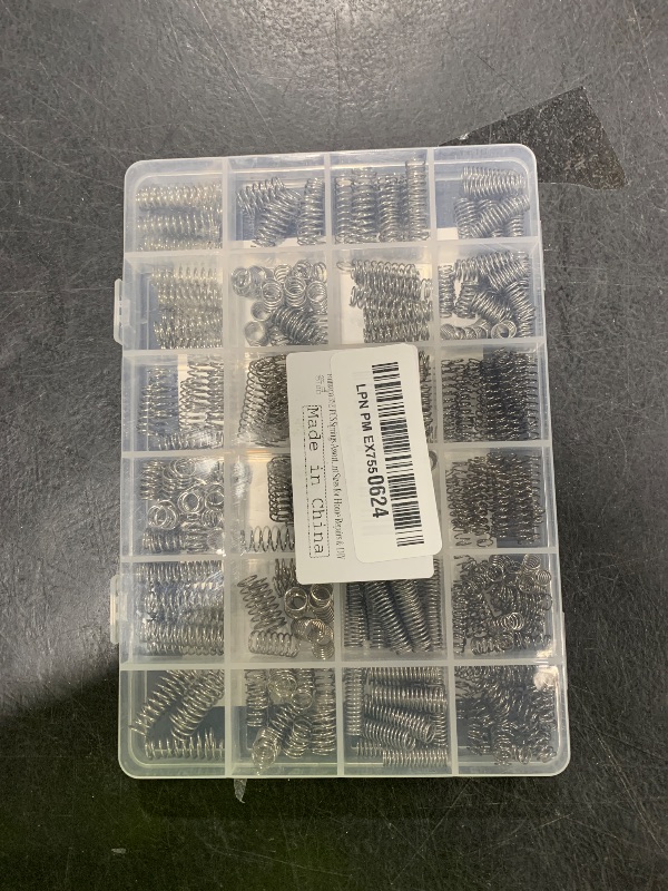 Photo 1 of Ruibapa 392 PCS Springs Assortment Kit 304 Stainless Steel Compression Springs kit with 24 Different Sizes for Home Repairs & DIY