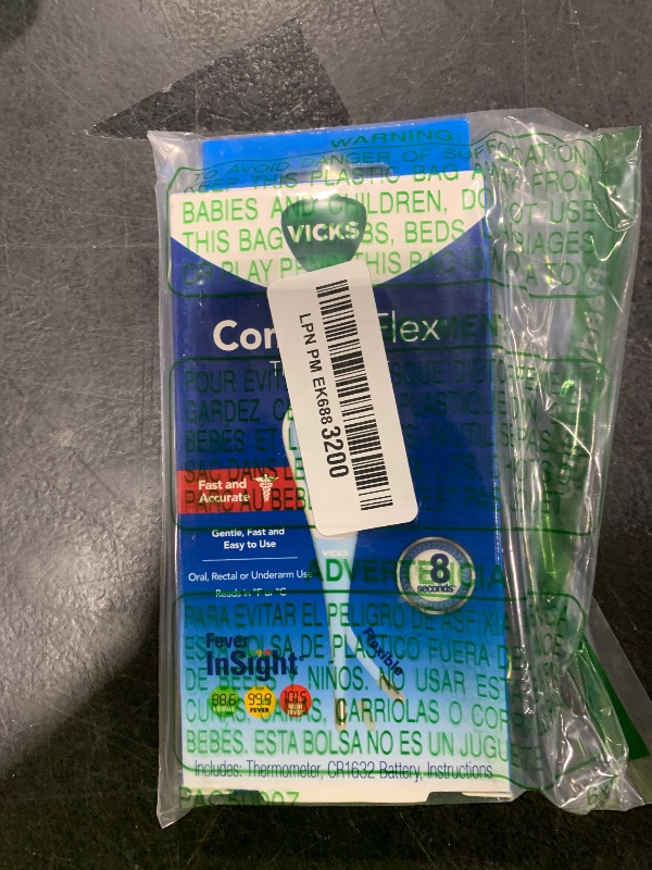 Photo 1 of Vicks ComfortFlex Digital Thermometer – Accurate, Color Coded Reading in 8 Seconds – Digital Thermometer for Oral, Rectal or Under Arm Use