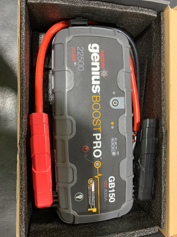 Photo 1 of NOCO Boost X GBX155: 4250A UltraSafe Jump Starter – 12V Lithium Battery Booster Pack, Portable Jump Box, Power Bank & Jumper Cables - for 10.0L Gas and 8.0L Diesel Engines