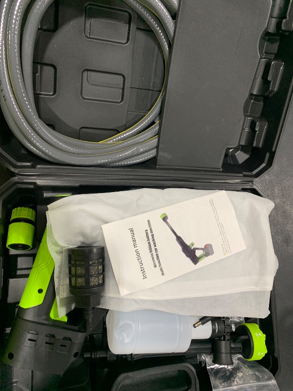 Photo 1 of DREAMBETTER Cordless Pressure Washer, 6-in-1 Nozzle Portable Handheld Power Washer Brushless 1200 PSI, 4.0 Ah Battery Operated 3 Speeds Ajustable Electric High Pressure Cleaner for Car/Floor