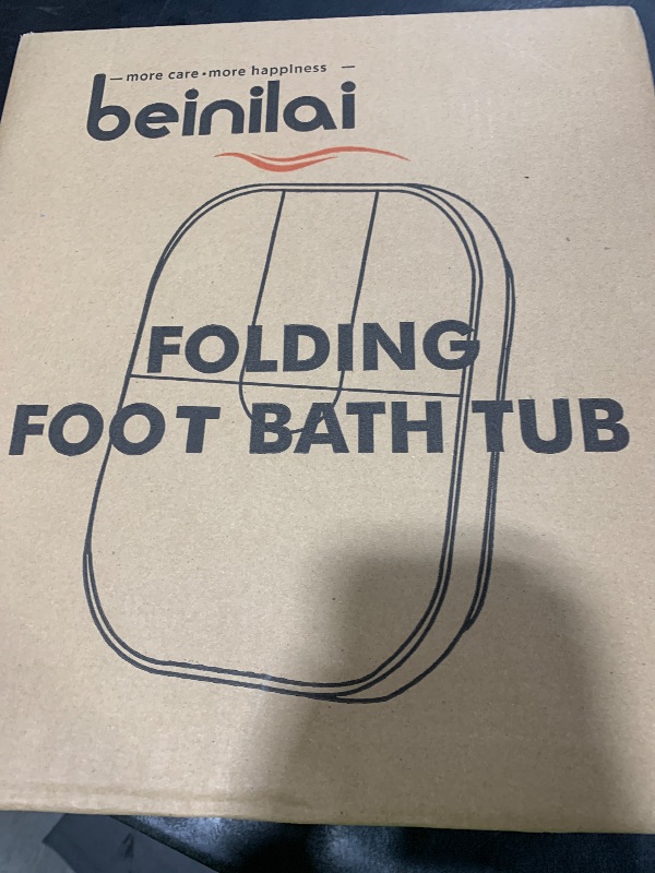 Photo 1 of Beinilai Collapsible Foot Spa,Foot Bath with Heat and Massage and Bubble Jets,Foot Soak Tub with Six Non Motorized Rollers,Acupressure Massage Points,Red Light and Removable Pumice Stone