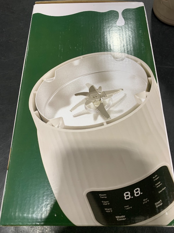 Photo 1 of Upgraded 20OZ Nut Milk Maker Machine - Multi-Functional Automatic Almond with 10 Blades, Plant-Based, Oat, Soy, and Dairy Free Beverages 12 Hours Timer/Auto-clean/Room Temp/Keep Warm/Boil, White