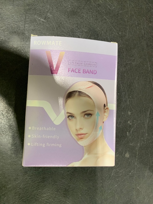 Photo 1 of ROWMATE V Line Lifting Mask Chin strap for sleeping, V Line Lifting Mask for Women,Jaw Exerciser?Medium,Light Pink