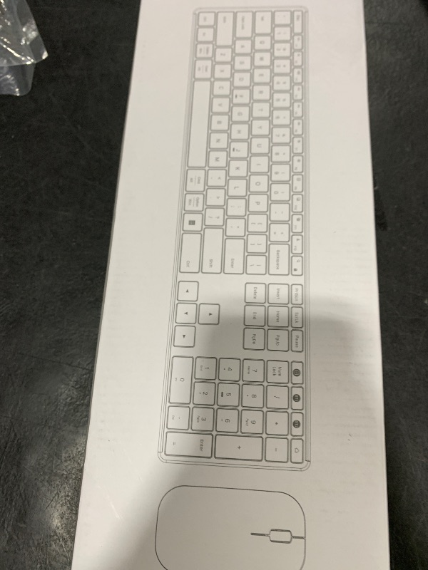 Photo 1 of seenda Wireless Bluetooth Keyboard and Mouse Combo (USB + Dual BT), SKM64-3 Multi-Device Rechargeable Slim Keyboard and Mouse, Compatible for Win 7/8/10, MacBook Pro/Air, iPad, Tablet - Black Gray