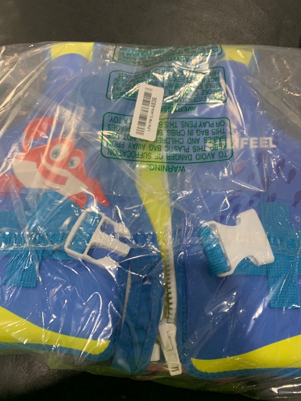 Photo 1 of Puddle Jumper Fabric Kids Swim Flotation Vest with Armbands, 33-55lbs (15-25kg) Weight Capacity
