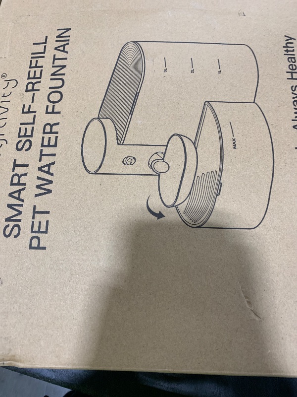 Photo 1 of GJEASE Smart Pet Water Fountain No Filter,Wireless Cat Water Fountain Cordless,Battery Operated Filterless Cat Water Fountain