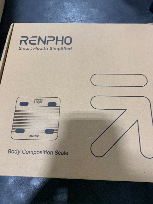 Photo 1 of RENPHO Rechargeable Smart Scale for Body Weight, Electronic 13 Body Composition Monitors sync with App, Bluetooth Digital Bathroom Scales, Elis 1, Black, 396 lbs