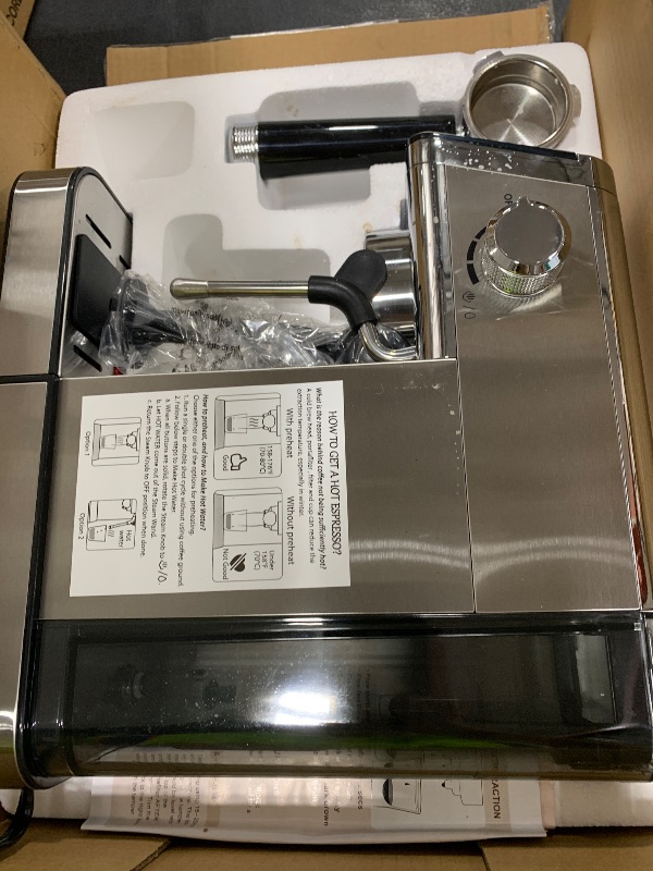 Photo 1 of AMZCHEF Espresso Machines with LED Touch screen, Espresso Coffee machine Equip 20Bar Pressure System, Cappuccino Machine, Compact Latte Machine for Home Gifts,silver