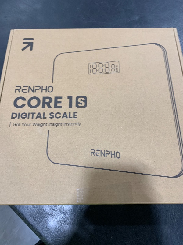 Photo 1 of RENPHO Digital Bathroom Scales Weighing Scale with High Precision Sensors Body Weight Scale (Stone/lb/kg) - White, Core 1S