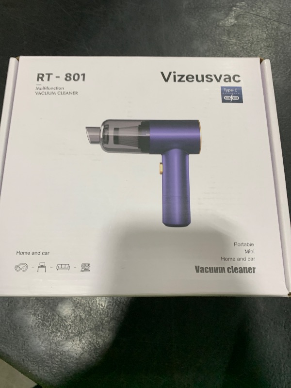 Photo 1 of Vizeusvac Handheld Car Vacuum Portable Cordless,18000PA High Power Vacuum Cleaner with Brushless Motor,7 in 1 Mini Hand Held Vacuum Rechargeable AirDuster/Blower for Car,Home,Office,Pet