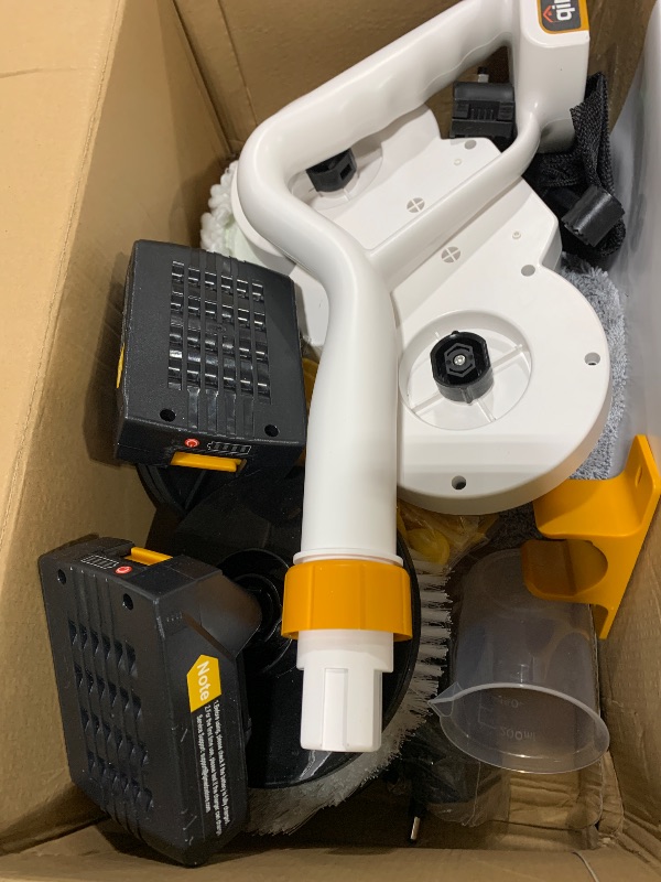 Photo 1 of qimedo 800RPM Cordless Electric Mop, 6000mAh Battery Electric Power Scrubber & Mops for Floor Cleaning, Best Automatic Spin Mops with Smart Display,Rotating Mop with LED Light & Water Spray