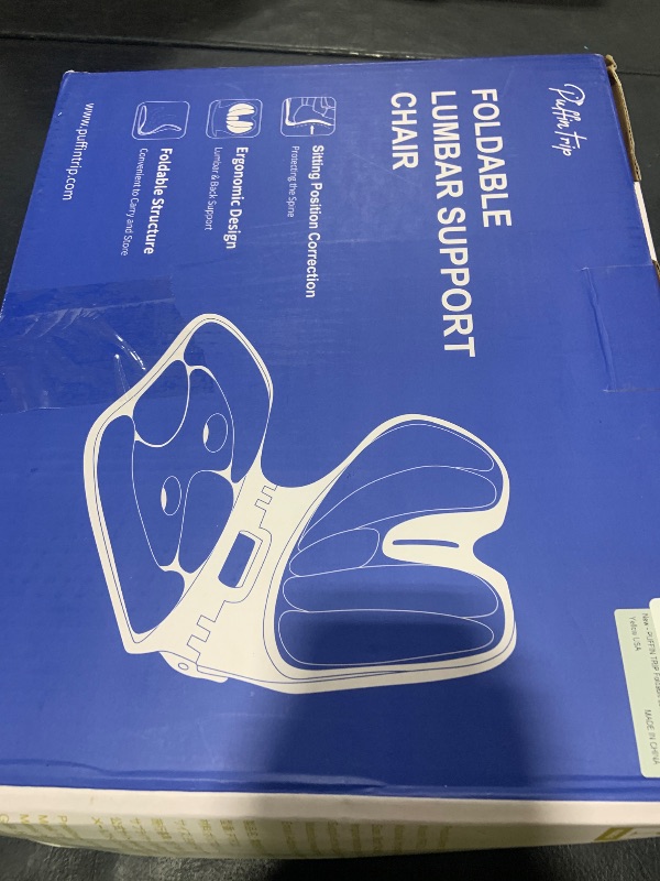 Photo 1 of Foldable Lumbar Back Support Chair Ergonomic Curve for Posture Corrector Back Pain Relief Perfect for Floor Seat Officework Homework Small Size for Children Teenagers Youths (Yellow)